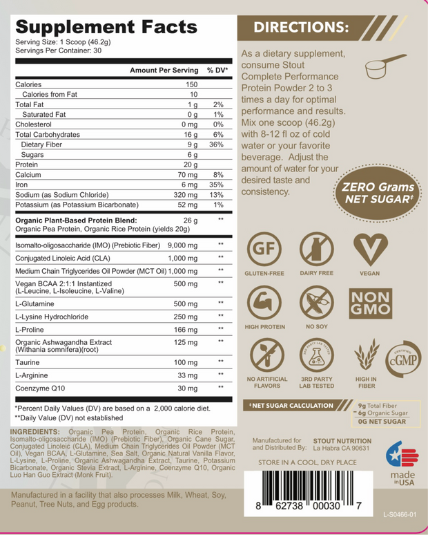 COMPLETE PERFORMANCE PLANT BASED PROTEIN new look